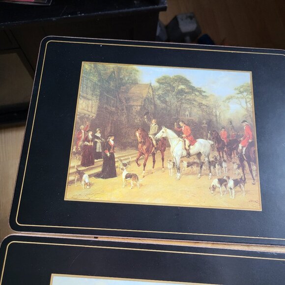 Pimpernel Tally Ho Cork-Backed Large Placemats, Set of 4, 15.7 X 11.7" VINTAGE - Picture 4 of 9